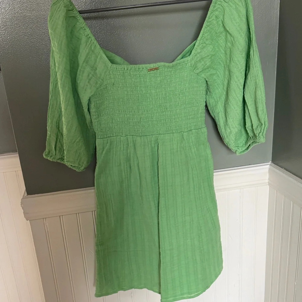 Billabong Light Green Textured Dress - Picture 4 of 5